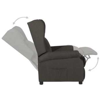 Ohrensessel mit Liegefunktion Elektrisch Taupe Stoff