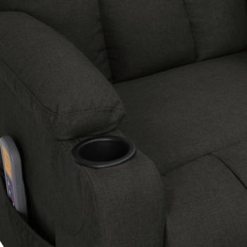 Massagesessel Schwarz Stoff