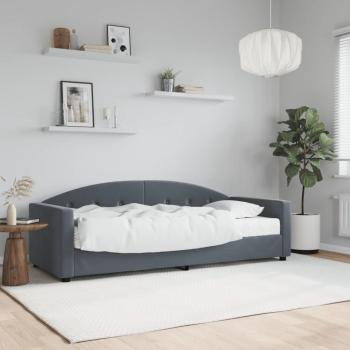 ARDEBO.de - Tagesbett mit Matratze Dunkelgrau 80x200 cm Samt