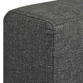 Dreiteilige Sofagarnitur Stoff Dunkelgrau