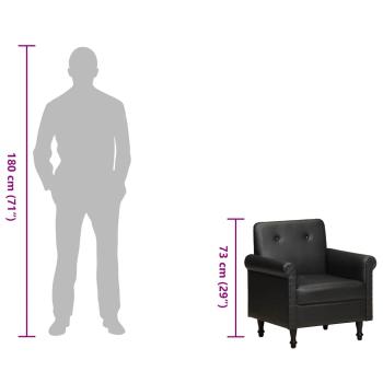 Sessel Schwarz Echtleder