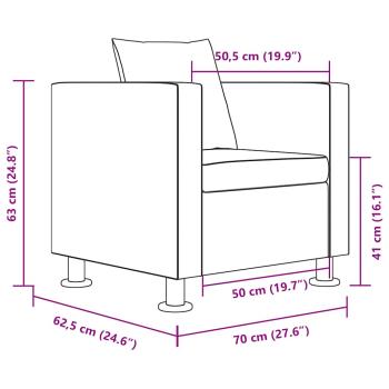 Sofa-Set Kunstleder 3-Sitzer + 2-Sitzer + Sessel Schwarz