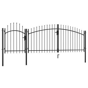 Gartentor Stahl 2x4 m Schwarz