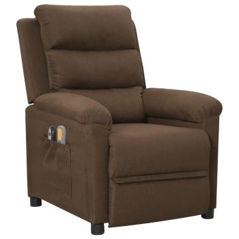 Massagesessel Elektrisch Braun Stoff