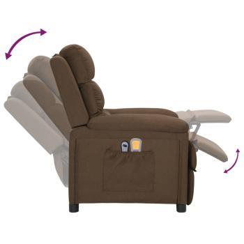 Massagesessel Elektrisch Braun Stoff