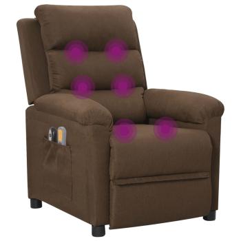 Massagesessel Elektrisch Braun Stoff