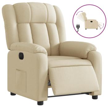 Relaxsessel Elektrisch Creme Stoff