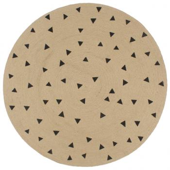 ARDEBO.de - Teppich Handgefertigt Jute mit Dreiecksmuster 120 cm