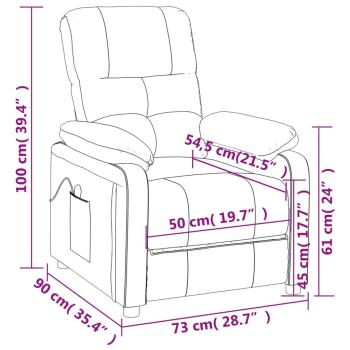 Massagesessel Dunkelgrün Stoff