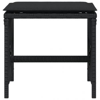 Gartenhocker mit Kissen 4 Stk. Schwarz 41x41x36 cm Poly Rattan
