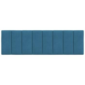 Kopfteil-Kissen Blau 160 cm Samt