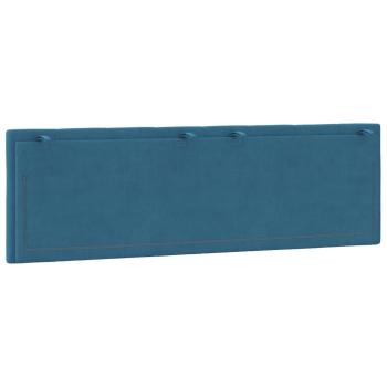Kopfteil-Kissen Blau 160 cm Samt