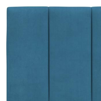 Kopfteil-Kissen Blau 160 cm Samt