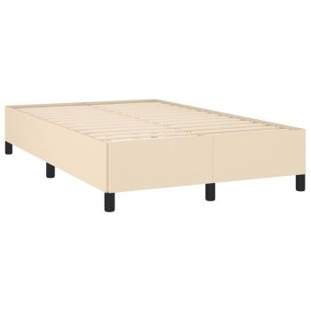 ARDEBO.de - Boxspringbett mit Matratze & LED Creme 120x190 cm Stoff