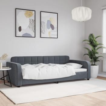 ARDEBO.de - Tagesbett Dunkelgrau 90x200 cm Samt