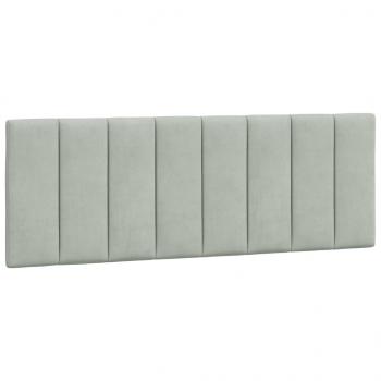 Bett mit Matratze Hellgrau 120x200 cm Samt