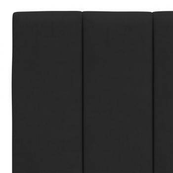 Bett mit Matratze Schwarz 140x200 cm Samt