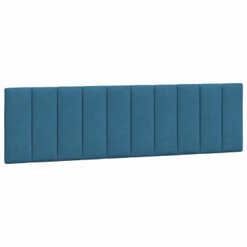 Bett mit Matratze Blau 180x200 cm Samt