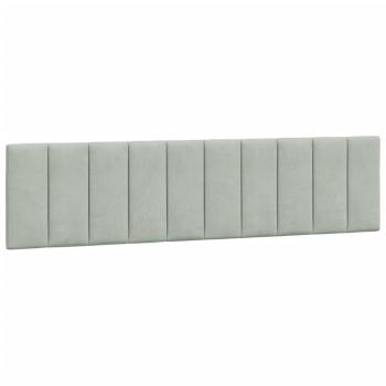 Bett mit Matratze Hellgrau 200x200 cm Samt