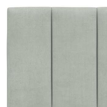Bett mit Matratze Hellgrau 200x200 cm Samt