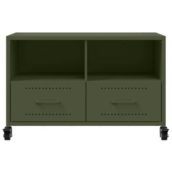 TV-Schrank Olivgrün 68x39x43,5 cm Stahl