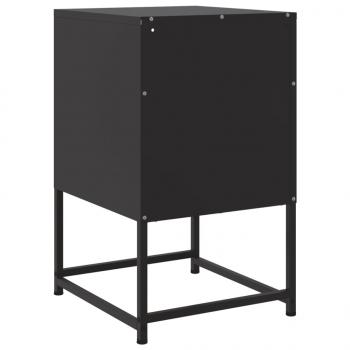 Nachttische 2 Stk. Schwarz 36x39x60,5 cm Stahl