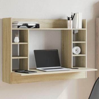 ARDEBO.de - Wand-Schreibtisch Sonoma Eiche 105x48x75 cm Holzwerkstoff