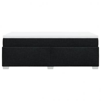 Boxspringbett mit Matratze Schwarz 90x200 cm Stoff