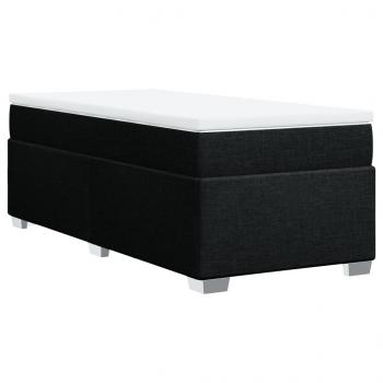 Boxspringbett mit Matratze Schwarz 90x190 cm Stoff