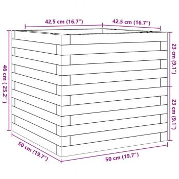 Pflanzkübel 50x50x46 cm Massivholz Douglasie