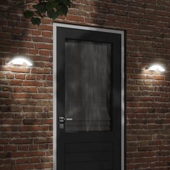 ARDEBO.de - LED-Außenwandleuchten 2 Stk. Weiß Aluminiumdruckguss