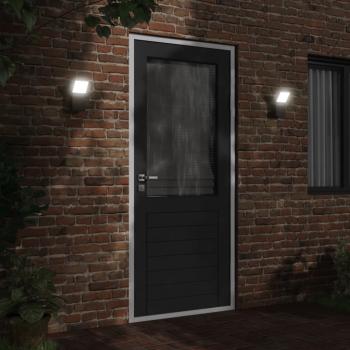 LED-Außenwandleuchten 2 Stk. Schwarz Aluminiumdruckguss