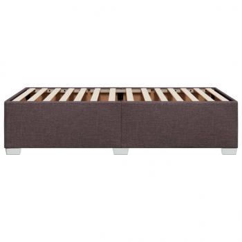 Bettgestell ohne Matratze Dunkelbraun 100x200 cm Stoff