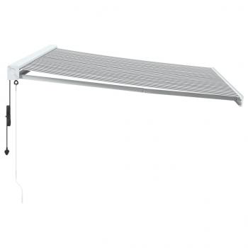 Markise Einziehbar Anthrazit und Weiß 4,5x3 m Stoff & Aluminium