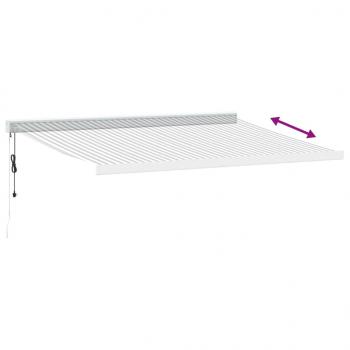 Markise Einziehbar Anthrazit und Weiß 4,5x3 m Stoff & Aluminium