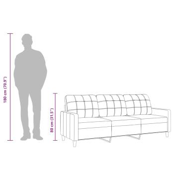 3-Sitzer-Sofa Hellgelb 210 cm Stoff