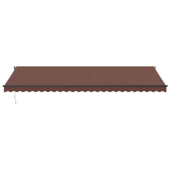 Markise Automatisch mit LEDs Braun 600x350 cm
