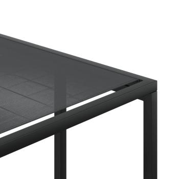 Gartenhocker 4 Stk. Schwarz Stahl und Textilene