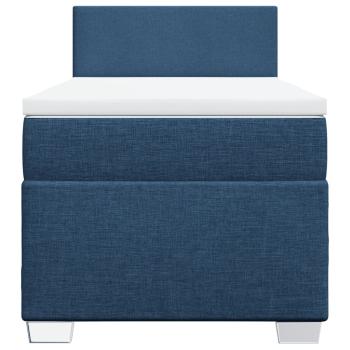 Boxspringbett mit Matratze Blau 100x200 cm Stoff