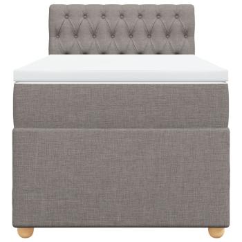 Boxspringbett mit Matratze Taupe 80x200 cm Stoff