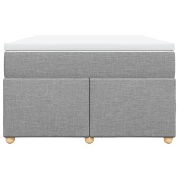 Boxspringbett mit Matratze Hellgrau 120x200 cm Stoff