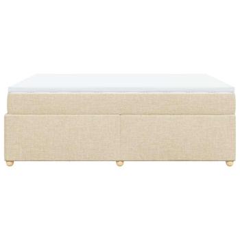 Boxspringbett mit Matratze Creme 140x200 cm Stoff