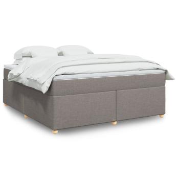 ARDEBO.de - Boxspringbett mit Matratze Taupe 180x200 cm Stoff