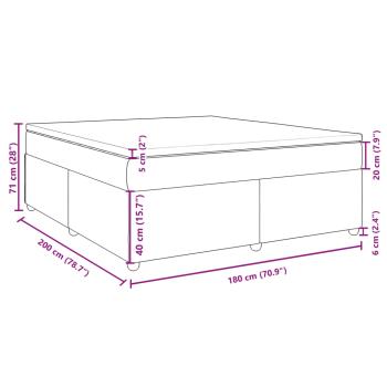 Boxspringbett mit Matratze Taupe 180x200 cm Stoff