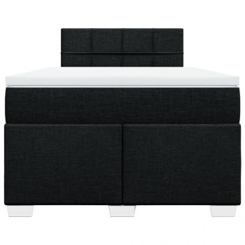 Boxspringbett mit Matratze Schwarz 120x200 cm Stoff