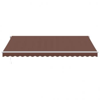 Markise Manuell mit LED Braun 500x300 cm