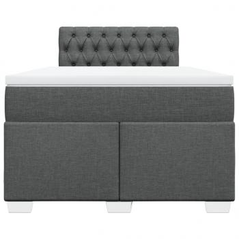 Boxspringbett mit Matratze Dunkelgrau 120x200 cm Stoff