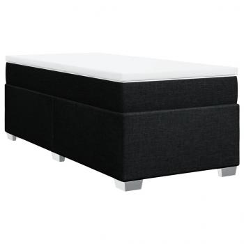Boxspringbett mit Matratze Schwarz 90x190 cm Stoff
