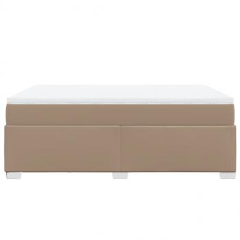 Boxspringbett Matratze Cappuccino-Braun 140x200cm Kunstleder