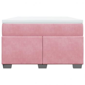 Boxspringbett mit Matratze Rosa 120x200 cm Samt